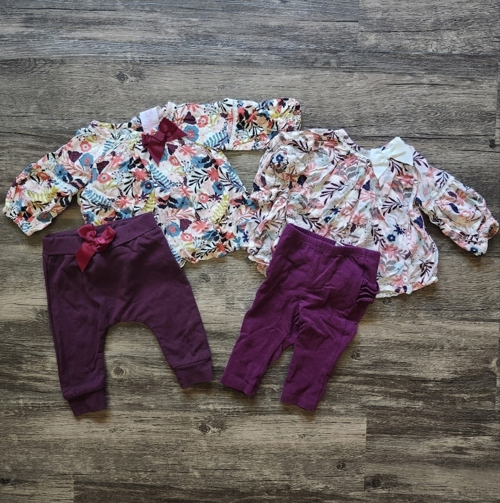 Tommy Bahama 3 To 6 Month Fall Floral Outfit Bundle